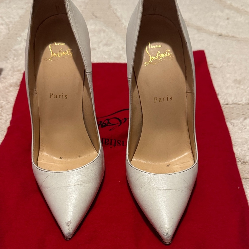 Christian Louboutin Elegant White Heels